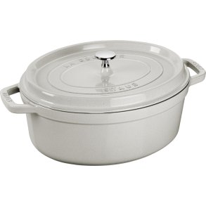Staub La Cocotte Støbejernsgryde 27 cm/3,2 L, Hvid Trøffel