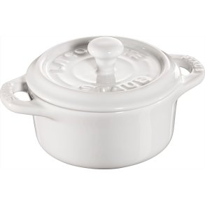 Staub Ceramique Minigryde 10 cm/0,2 L, Ren Hvid