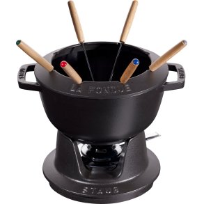 Staub Staub Specialties Fonduesæt 20 cm, Sort