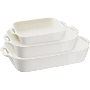 Staub Ceramic by Staub Ovnfast Fadssæt 3 stk, Elfenben-Hvid