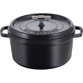 Staub La Cocotte Støbejernsgryde 28 cm/6,75 L, Sort/Krom