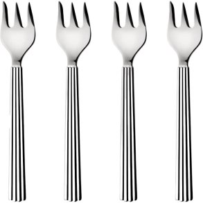 Georg Jensen Bernadotte Kagegafler 4 stk, Blankt Stål