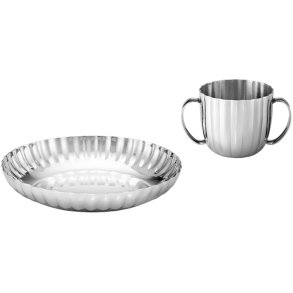 Georg Jensen Bernadotte Børnesæt 2 Dele, Blankt Stål