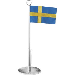 Georg Jensen Bernadotte Svensk Bordflag H39 cm, Blankt Stål