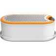 Rivejern m. beholder 22 cm, Hvid/Orange