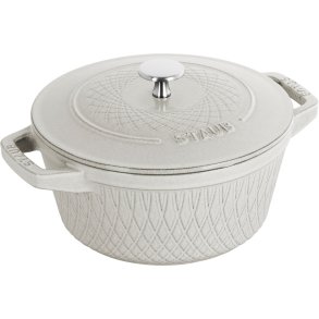 Staub Twister Cocotte 24 cm/4 L, Hvid Trøffel