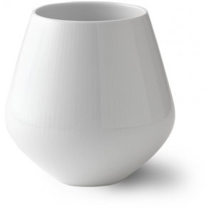 Royal Copenhagen Hvid Riflet Vase 12 cm