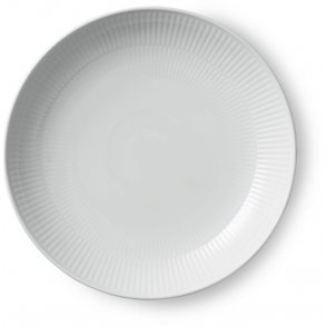 Royal Copenhagen Hvid Riflet Moderne Tallerken 25 cm