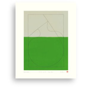 Hein Studio Art Print Collection 2038 One Line no. 03 40x50 cm, Grøn/Sand
