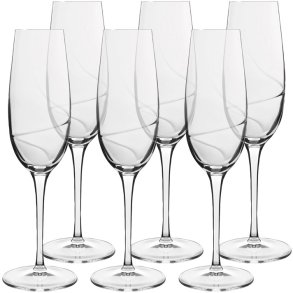 Luigi Bormioli Aero Champagneglas 6 stk. 23,5 cl