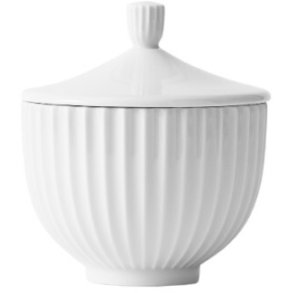 Lyngby Porcelæn Bonbonniere Ø10 cm, Hvid