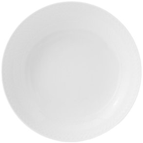 Lyngby Porcelæn Rhombe Coupe Tallerken 20 cm, Hvid