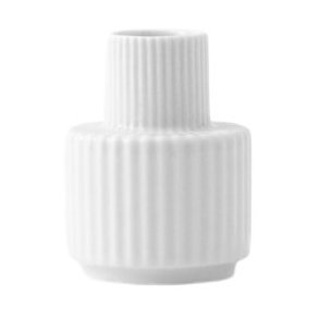 Lyngby Porcelæn Lysestage H7 cm, Hvid