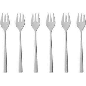 Gense Fuga Kagegaffel 6 stk. 15,5 cm, Mat/Blankt Stål
