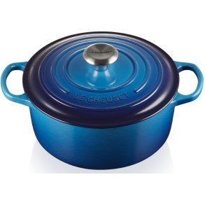 Le Creuset Signature Rund Støbejernsgryde 24 cm/4,2 L, Azure