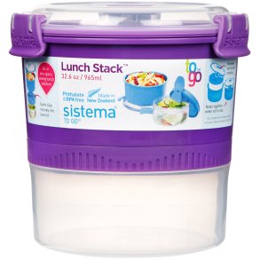 Sistema To Go Stack Madkasse 965 ml, Lilla