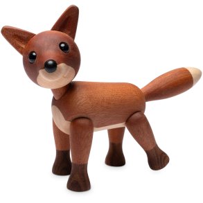 Spring Copenhagen Stående Ræv Foxy 18,5 cm, Lys Mahogni