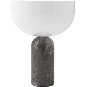 New Works Kizu Trådløs Bordlampe H24 cm, Grå Marmor
