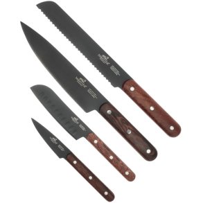 Lion Sabatier Phenix Knivsæt 4 Dele, Sort/Træ