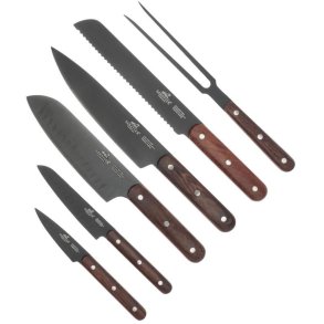 Lion Sabatier Phenix Knivsæt 6 Dele, Sort/Træ