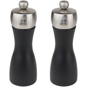 Peugeot Fidji Salt- og Peberkværnsæt 15 cm, Sort/Stål