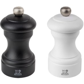 Peugeot Bistro Salt- og Peberkværnsæt 10 cm, Hvid/Sort