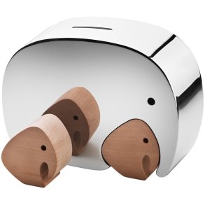 Georg Jensen Moneyphant m. Tvillinger 12,5 cm, Stål/Egetræ