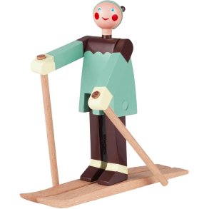 Kay Bojesen Skiløber Boje 16 cm, Malet Bøgetræ