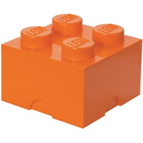 LEGO Opbevaringsklods 4-knops 25 cm, Orange