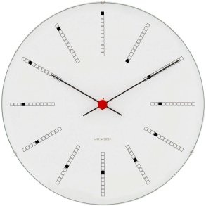 Arne Jacobsen Bankers Vægur Ø48 cm, Hvid