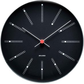 Arne Jacobsen Bankers Vægur Ø21 cm, Sort