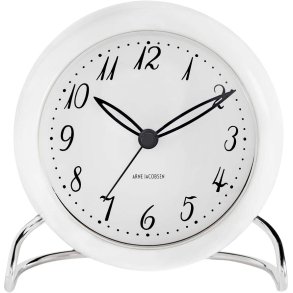 Arne Jacobsen LK Bordur m. Alarm Ø11 cm, Hvid/Sort