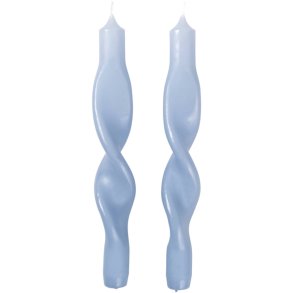 Broste Copenhagen Twist Kronelys 2 stk. 23 cm, Air Blue