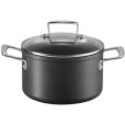 Gryde m. Glasl&aring;g 18 cm/2,8 L, Black