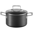 Gryde m. Glasl&aring;g  24 cm/6,0 L, Black
