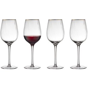 Lyngby Glas Palermo Gold Rødvinsglas 4 stk. 40 cl