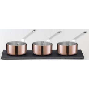 Scanpan Maitre D' Mini Kasserollesæt m. Skiferfad 8 cl, Kobber