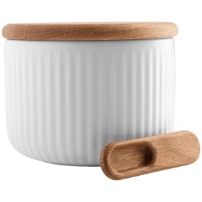 Eva Trio Legio Nova Saltkar m. Låg og Ske Ø10,5 cm, Hvid