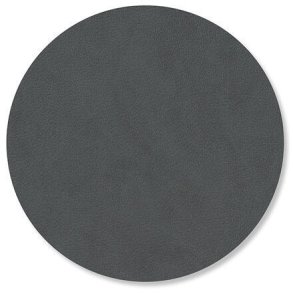 LIND DNA Circle Recycled Læder Glasbrik 10 cm, Nupo Antracit