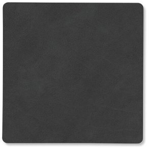 LIND DNA Square Recycled Læder Glasbrik 10x10 cm, Nupo Sort