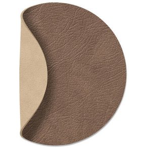 LIND DNA Circle Vendbar Recycled Læder Glasbrik 10 cm, Cloud Brun/Nupo Sand