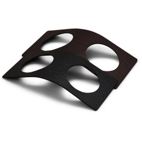 LIND DNA Bridge Recycled Læder Servietring 2 stk, Bull Sort/Brun