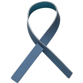 LIND DNA Loop Recycled Læder Servietring 4 stk, Nupo Midnatsblå/Petrol