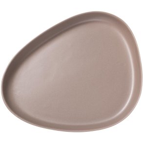 LIND DNA Curve Stoneware Serveringsfad 30x35x3 cm, Varm Grå