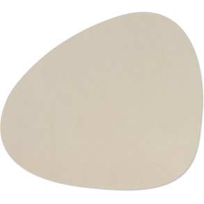 LIND DNA Curve Recycled Læder Dækkeserviet 37x44 cm, Serene Cream