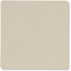 LIND DNA Square Recycled Læder Glasbrik 10x10 cm, Serene Cream