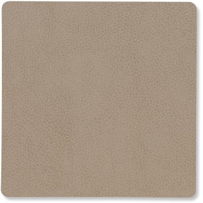 LIND DNA Square Recycled Læder Glasbrik 10x10 cm, Serene Mole Grey