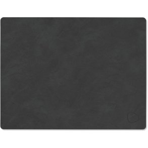 LIND DNA Square Recycled Læder Dækkeserviet 26,5x34,5 cm, Nupo Sort