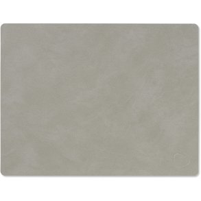 LIND DNA Square Recycled Læder Dækkeserviet 26,5x34,5 cm, Nupo Lysegrå