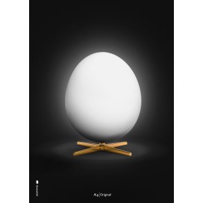 Brainchild Ægget Plakat 30x40 cm, Sort